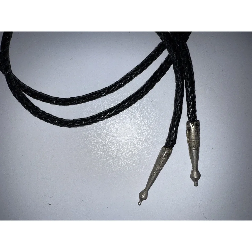 Vintage Mens Western Bolo Tie Slide with Gun in Holster Metal Gunslinger Necktie